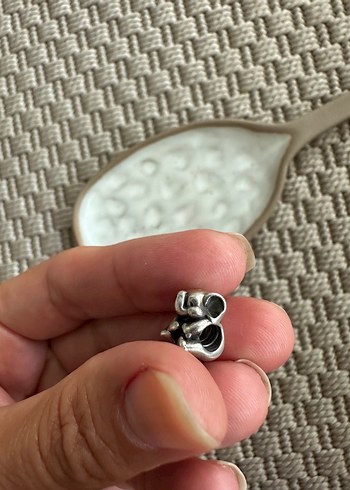 Beden gri Renk Gri Düğmeli FİL Charm