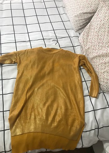 Sarı Örgü Kadın Sweatshirt - Görsel 2