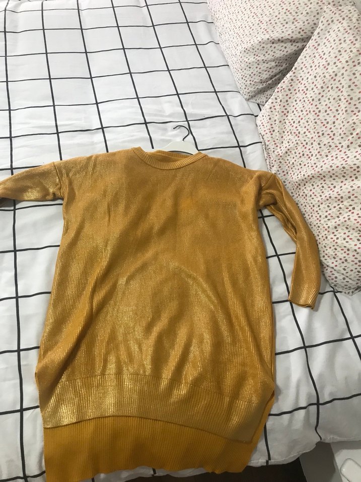 Sarı Örgü Kadın Sweatshirt - Görsel 2