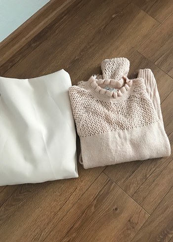 Bej Uzun etek yumoş kazak - Görsel 2