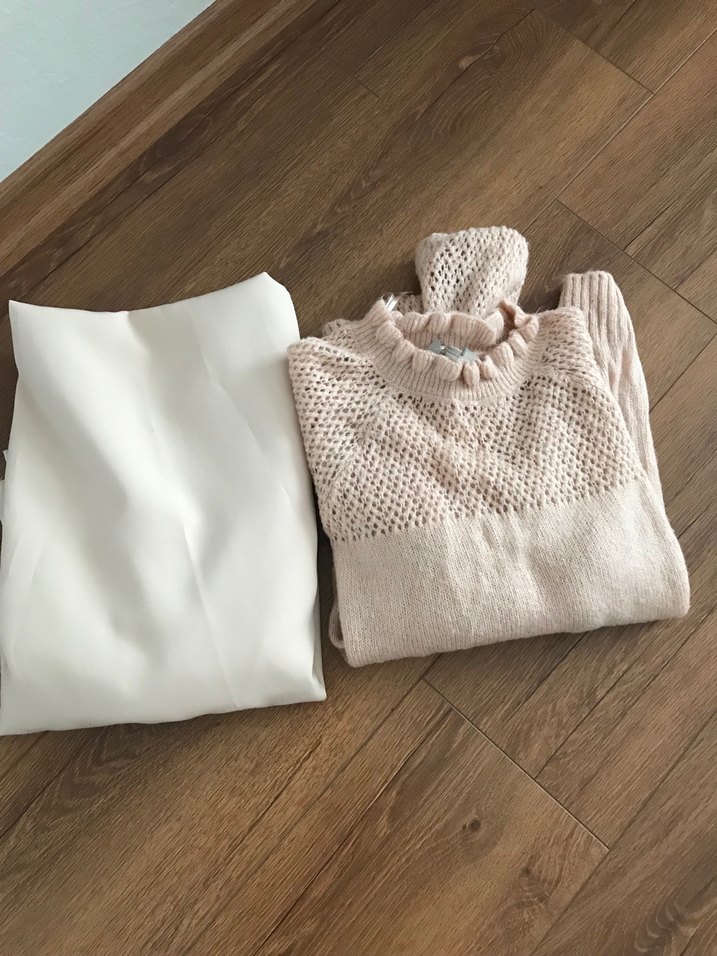 Bej Uzun etek yumoş kazak - Görsel 2