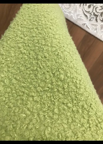 Yeşil Peluş Midi Kadın Kaban - Görsel 4