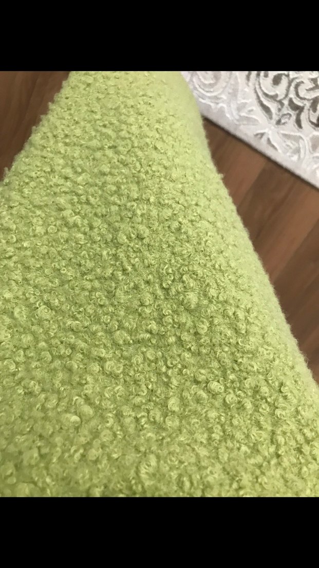 Yeşil Peluş Midi Kadın Kaban - Görsel 4