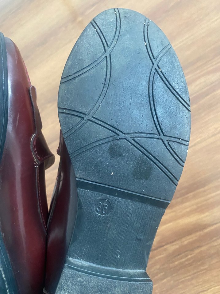 Bordo  Püsküllü Loafer - Görsel 3