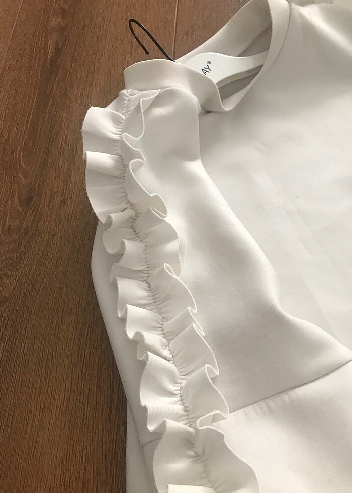 Scuba tunik renk kırık beyaz - Görsel 2