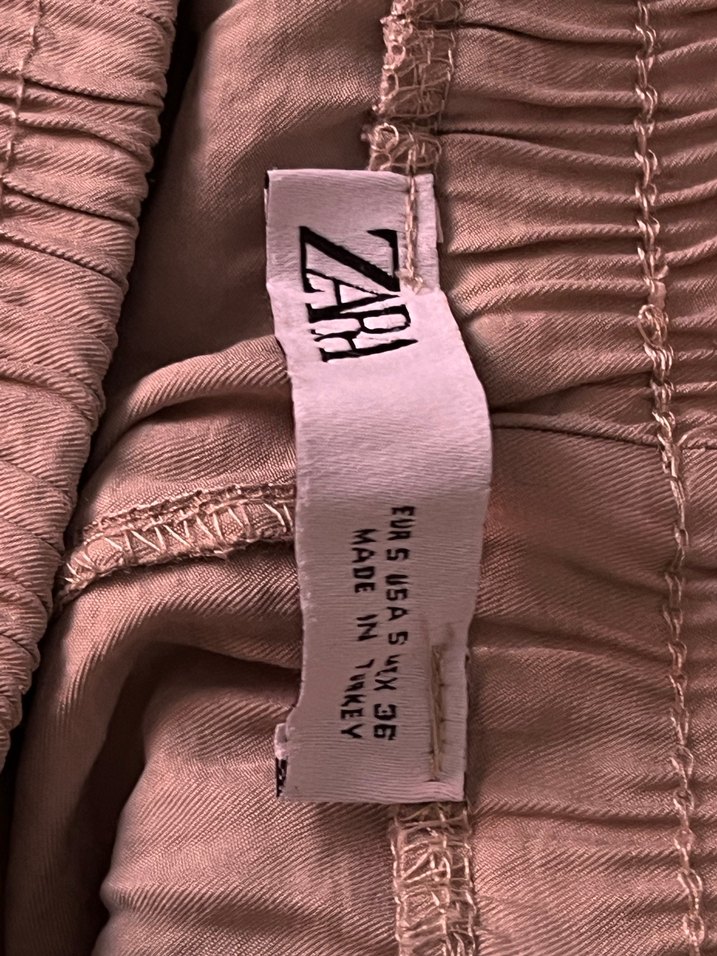 Bej Kadın Keten Rahat Pantolon - Görsel 5