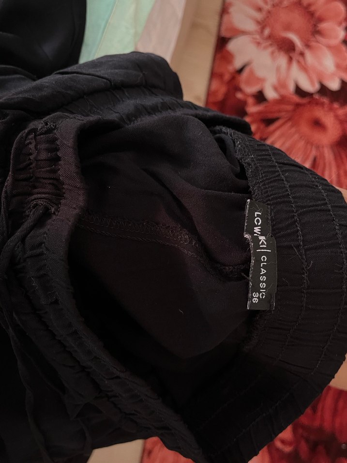 Kadın Beyefendi Kesim Midi Siyah Pantolon - Görsel 5