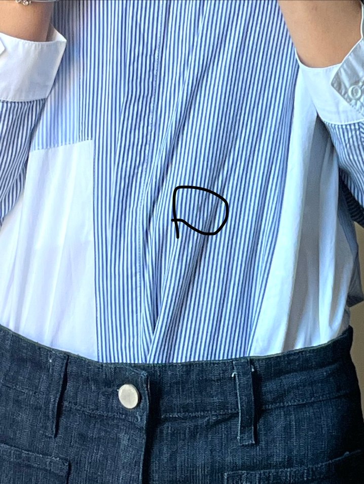 Düğmeli Denim Kadın Gömlek - Görsel 3