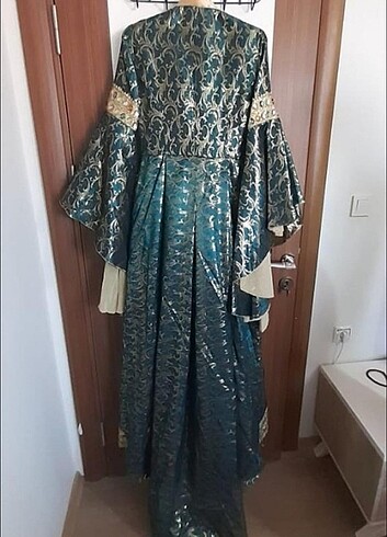 l Beden turkuaz Renk Bindallı kına gecesi elbise 