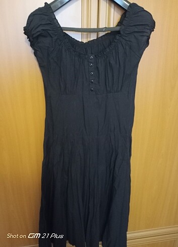Siyah kumaş elbise