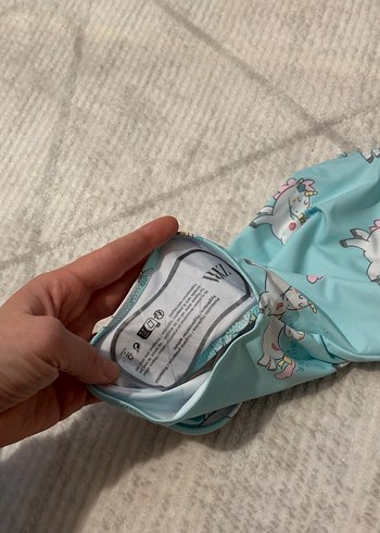 Turkuaz Baskılı Kız Çocuk Mayo - Görsel 5