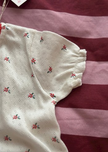 Nakışlı çıtçıtlı Kız bebek Dantel Detaylı body - Görsel 4