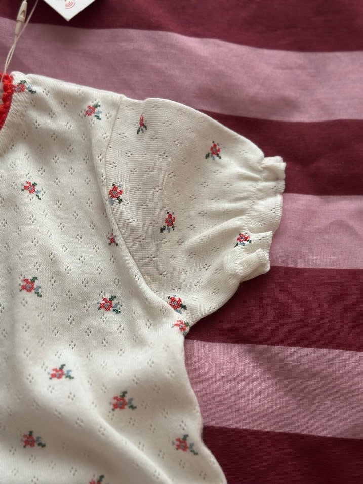 Nakışlı çıtçıtlı Kız bebek Dantel Detaylı body - Görsel 4