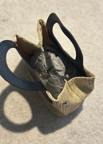 Kahverengi Süet Tokalı Kadın Çanta - Görsel 3