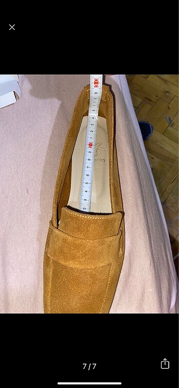 38 Beden turuncu Renk Süet loafer