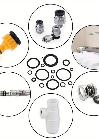 Beden Renk 225 Parça Sentetik Kauçuk O-Ring Seti Tesisat