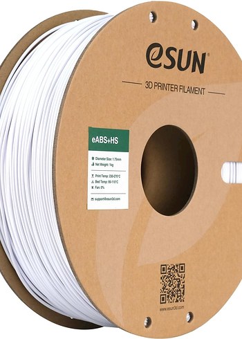 eSUN ABS + Filament 1.75mm, eABS + HS Yüksek Beyaz