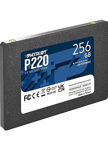 Patriot P220 P220S256G25 SATA 3.0 2.5" 256 GB SSD - Görsel 4