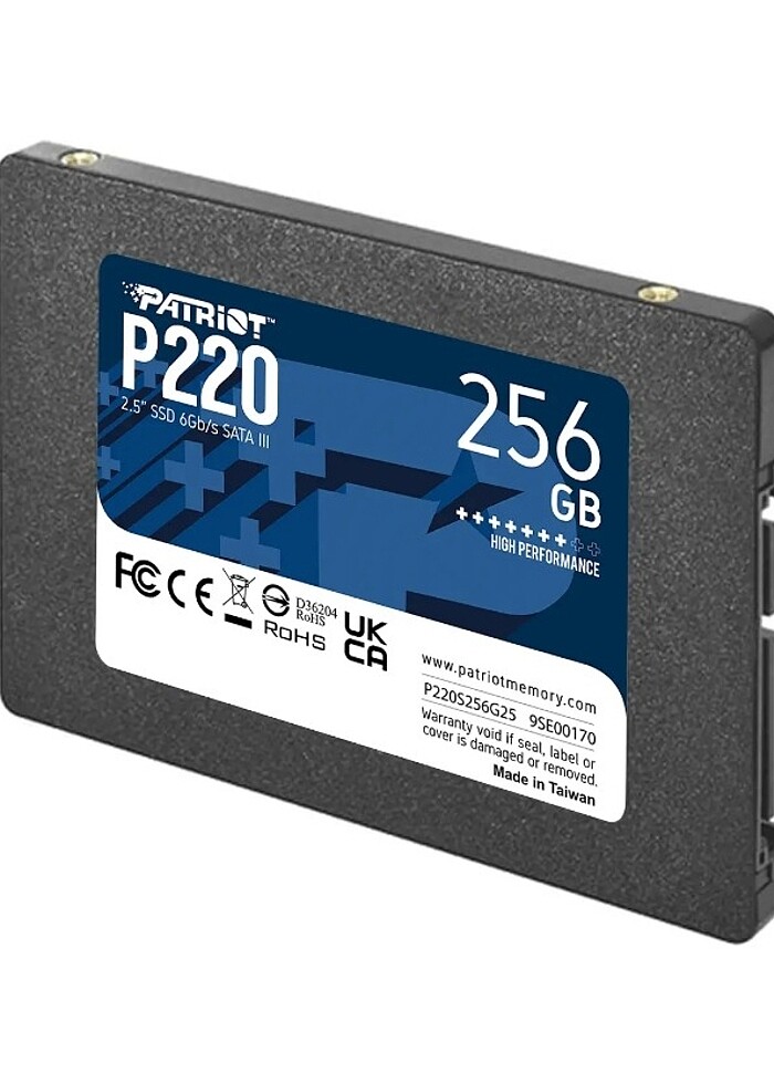 Patriot P220 P220S256G25 SATA 3.0 2.5" 256 GB SSD - Görsel 2