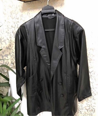 Diğer Oversize deri ceket