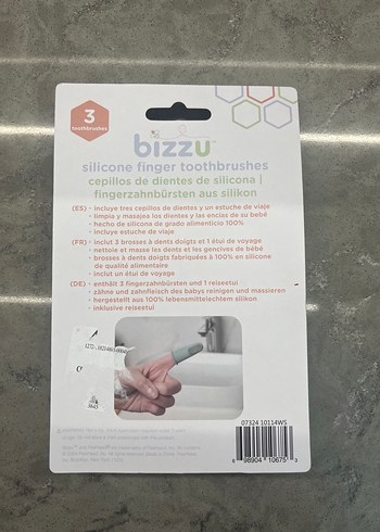 Bizzu Silikon Parmak Diş Fırçaları ve Seyahat Kutusu - Görsel 3