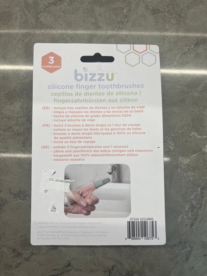 Bizzu Silikon Parmak Diş Fırçaları ve Seyahat Kutusu - Görsel 3