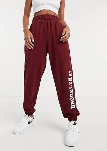 Bershka bordo jogger - Görsel 9