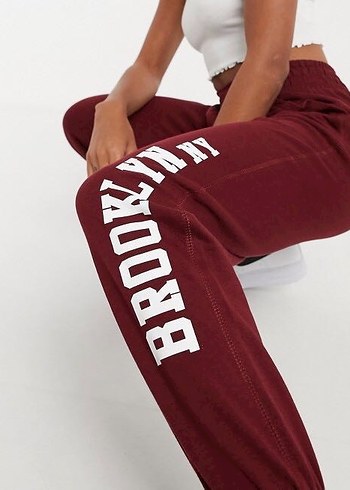 Bershka bordo jogger - Görsel 2