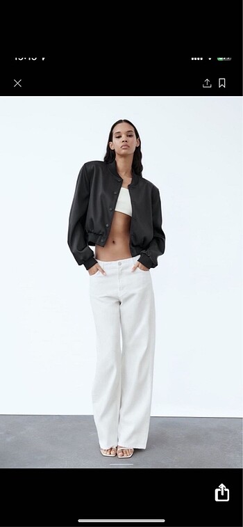 Zara saten bomber ceket