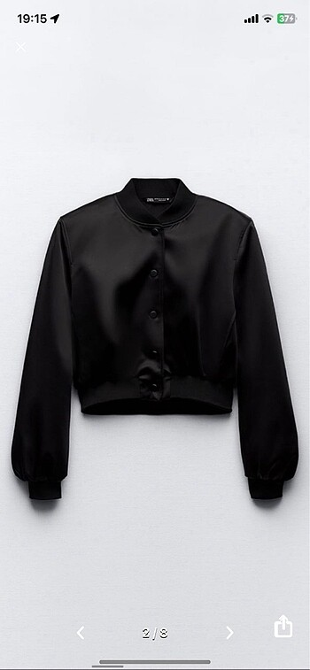 Zara Zara saten bomber ceket