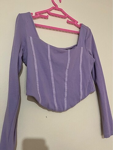 xxl Beden mor Renk Crop body