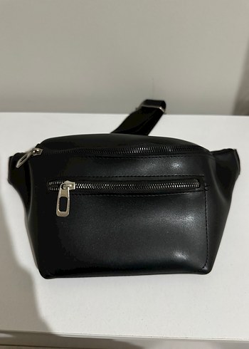 Zincir Detaylı Siyah Deri Kadın Çapraz Çanta - Görsel 4