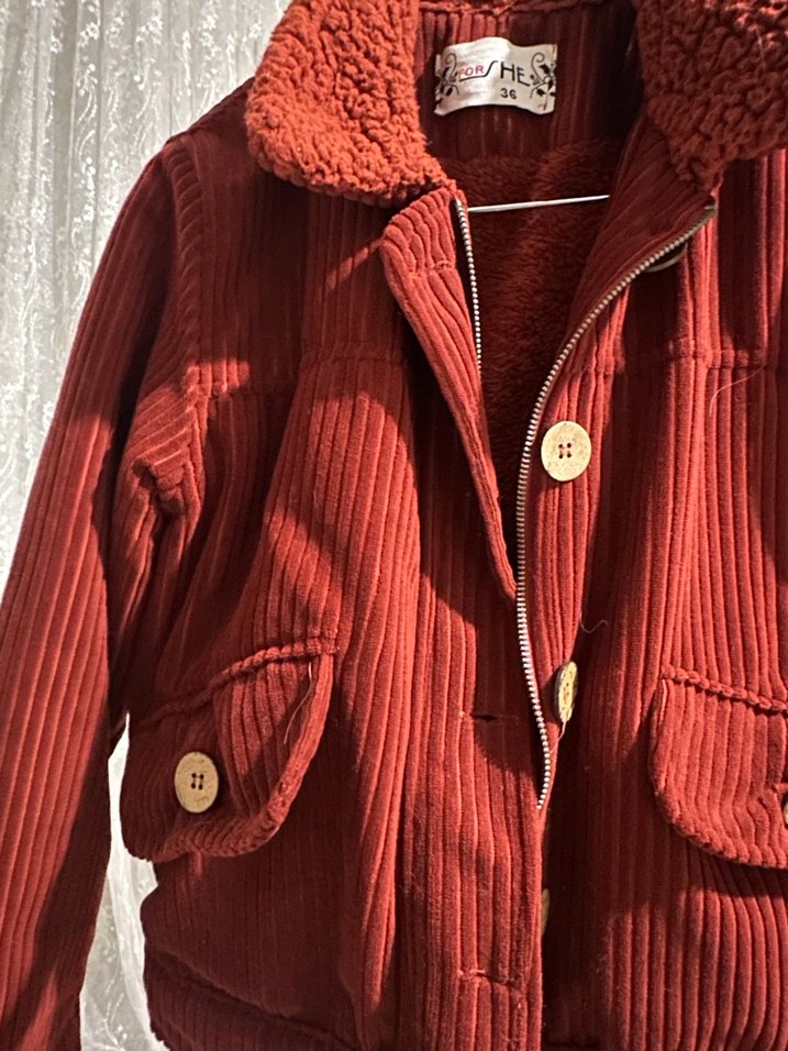 Bordo Kadife Kadın Ceket Düğmeli - Görsel 2