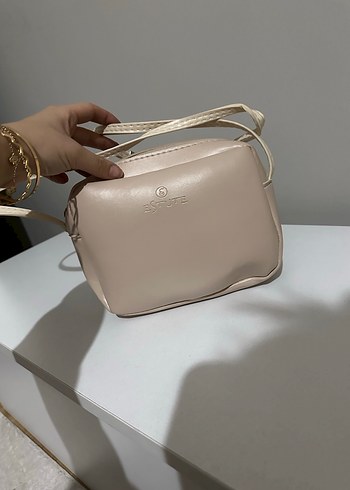 Bej Deri Kadın Çanta - Görsel 4