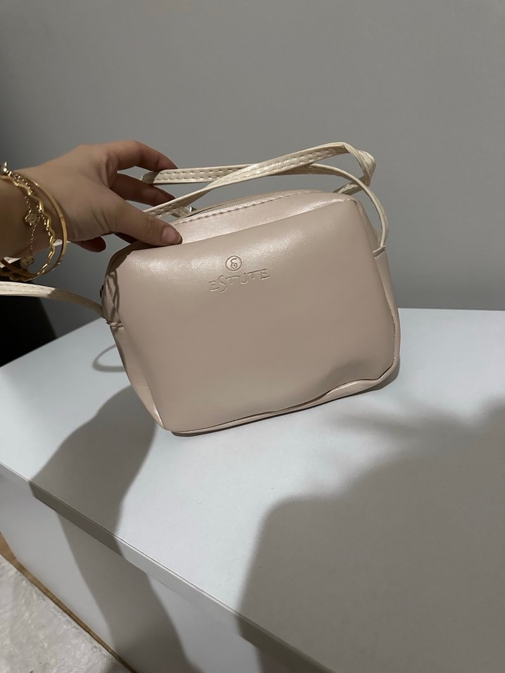 Bej Deri Kadın Çanta - Görsel 4