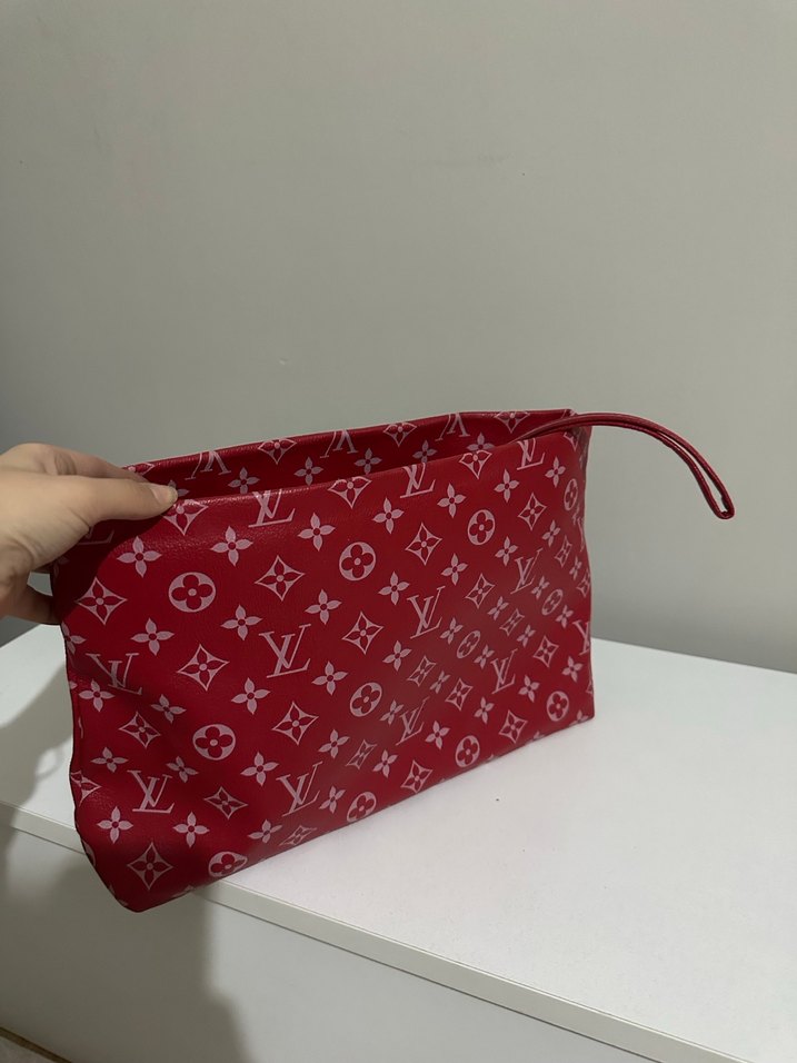 Kırmızı Deri Kadın El Çantası - Görsel 3