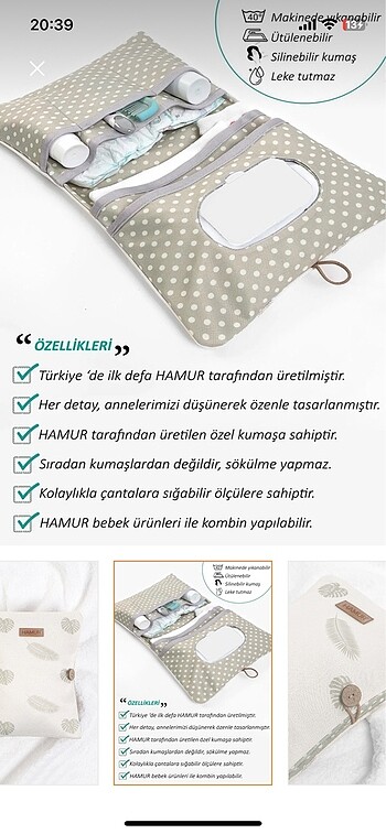 Beden Bebek bakım çantası