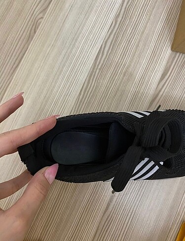 38 Beden siyah Renk Siyah sneaker spor ayakkabı
