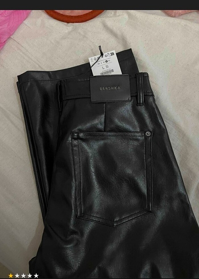 BERSHKA DERİ PANTOLON YENİ - Görsel 2