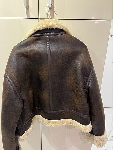 m Beden kahverengi Renk Zara biker mont