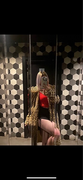 Peluş leopar kaban