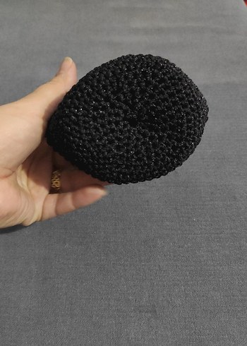  Beden siyah Renk Siyah parıltılı örgü İşleme Kadın Portföy mini cüzdan