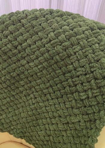 Yeşil Örgü Çocuk Battaniyesi puffy - Görsel 2