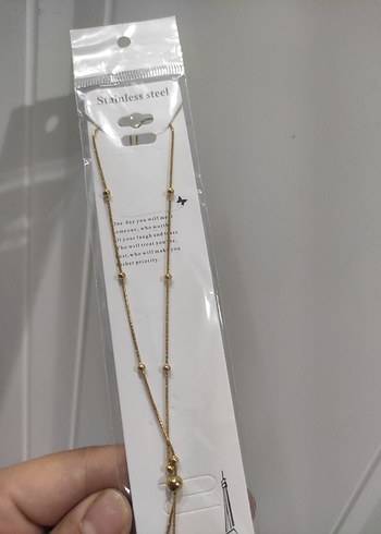Diğer Diger Altın Renk Zincir Detaylı Kadın Kolye