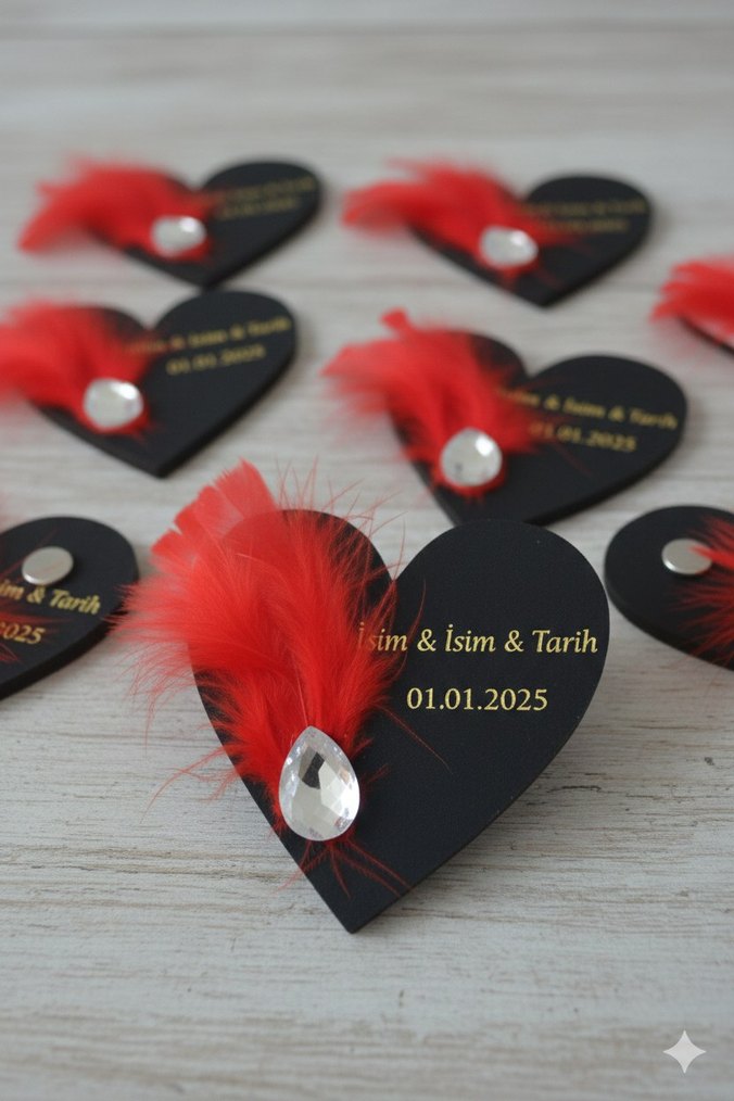 nişan kına düğün söz için hediyelik magnet - Görsel 2