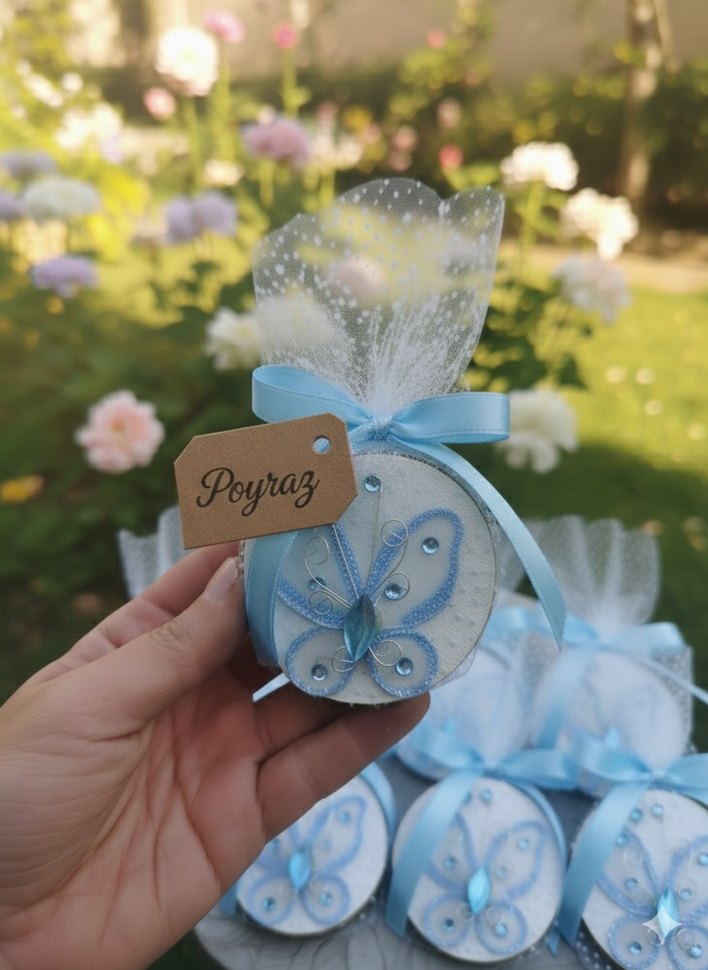 Pembe Kelebekli Bebek Magnetleri - Görsel 3