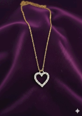 Vintage Gotik Altın Kolye - Zincir Detaylı - Görsel 4