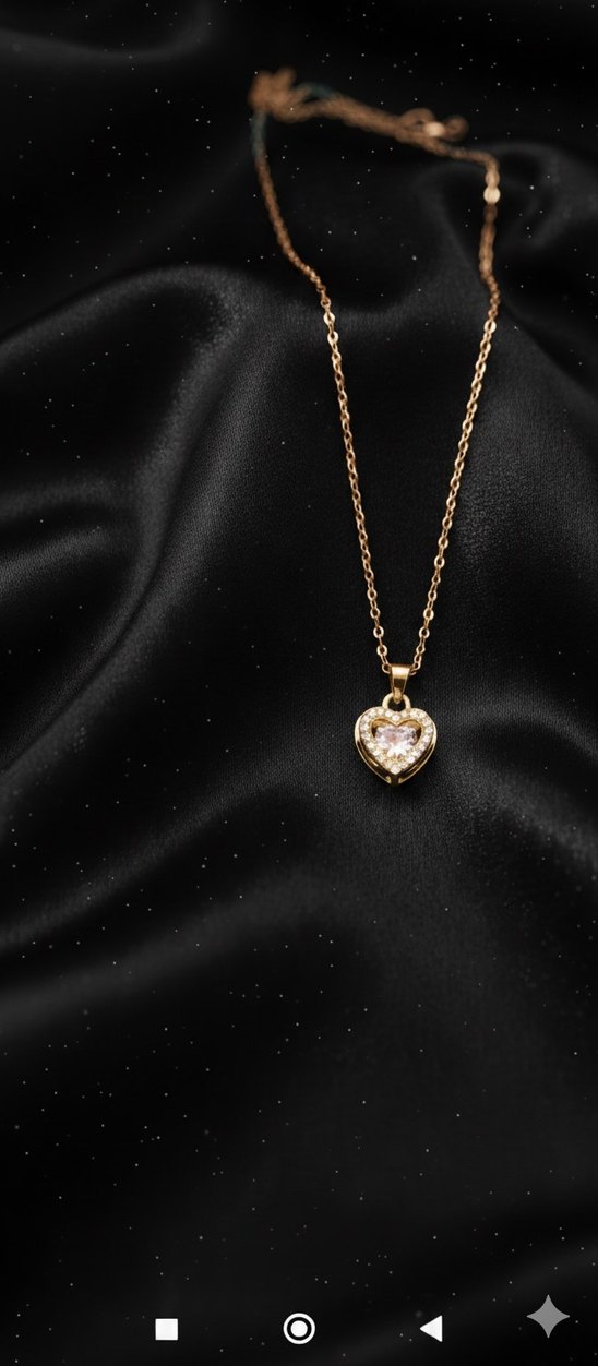 Vintage Gotik Altın Kolye - Zincir Detaylı - Görsel 2