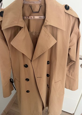 Bej Kadın Midi Trençkot - Görsel 3