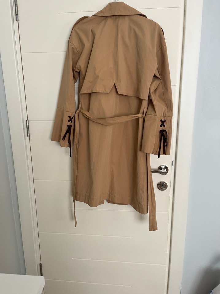 Bej Kadın Midi Trençkot - Görsel 2